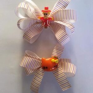 Hair bows clip scare crow & hallo kitty